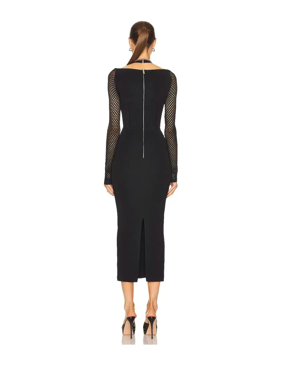 Dion Lee Column Corset Dress Black Size 8 photo 3