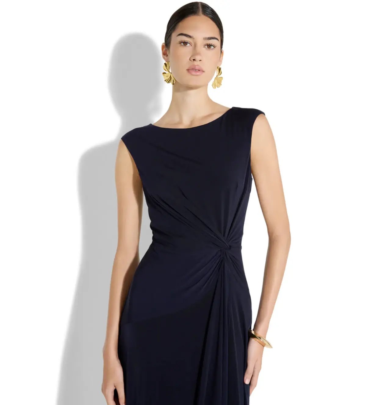 Montique Mia Jersey Midi Dress Navy Size 12 photo 2
