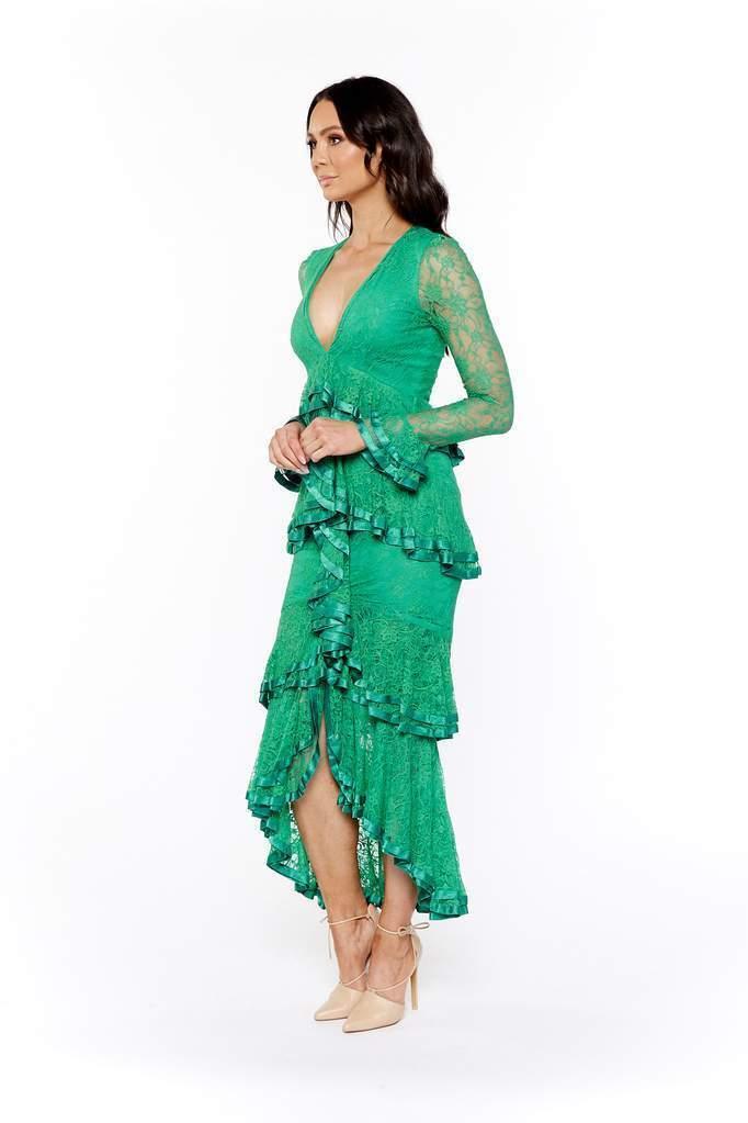 Nicola Finetti Maia Dress Green Size 8 photo 4
