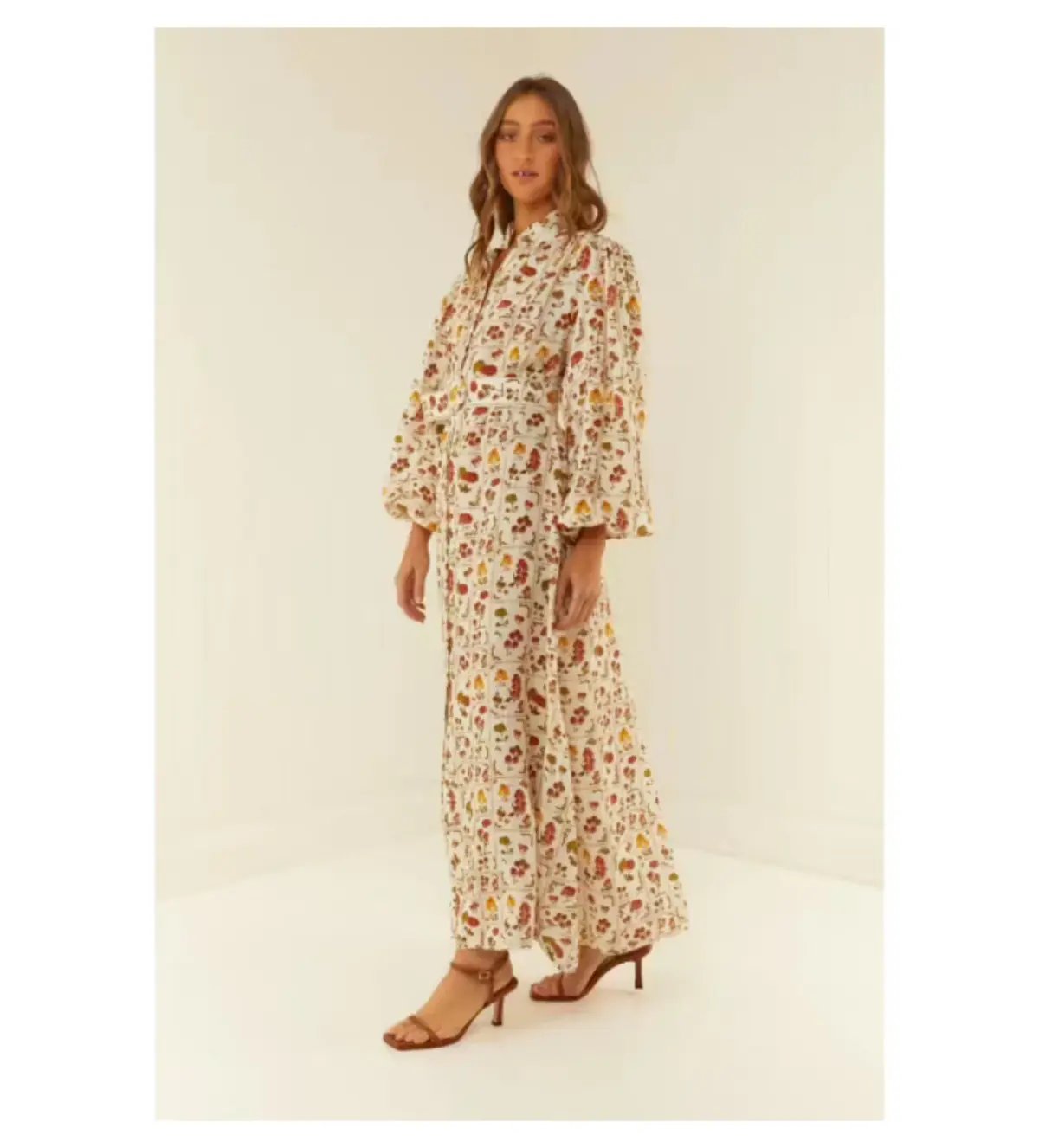 Palm Noosa Noddy Tomato Tiles Maxi Dress Print Size 8 photo 2