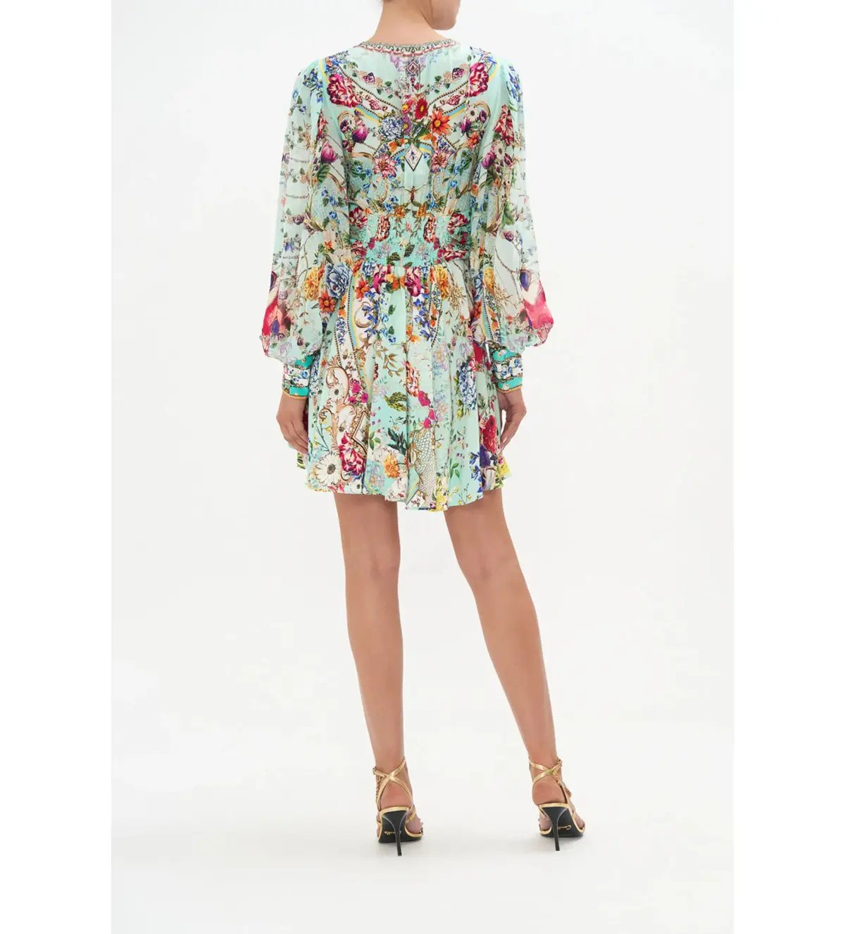Camilla Honey Honey Short Dress With Blouson Sleeve Print Size XS / AU 8 photo 3