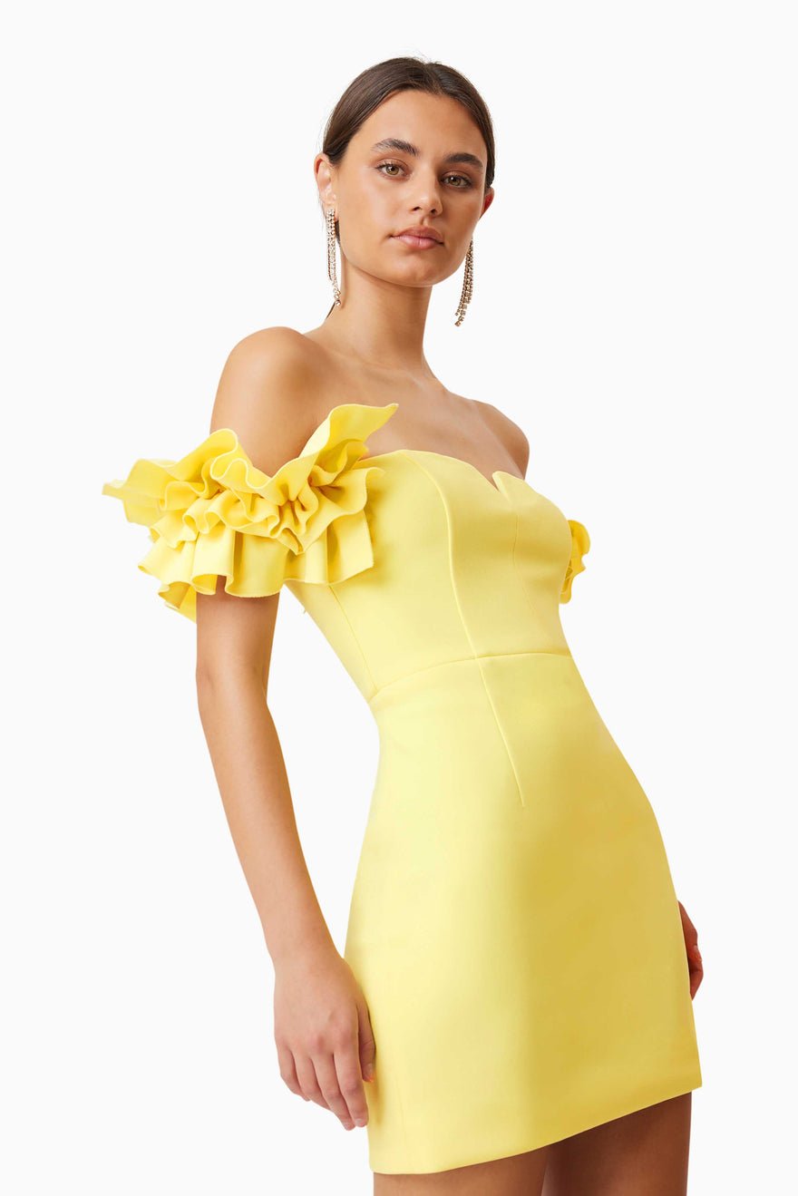 Elliatt Nola Mini Dress - Yellow photo 3