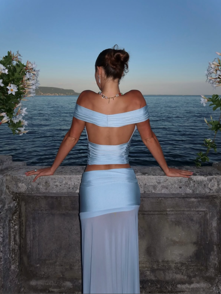 Ance Gria Grace Top & Skirt Set Blue photo 3