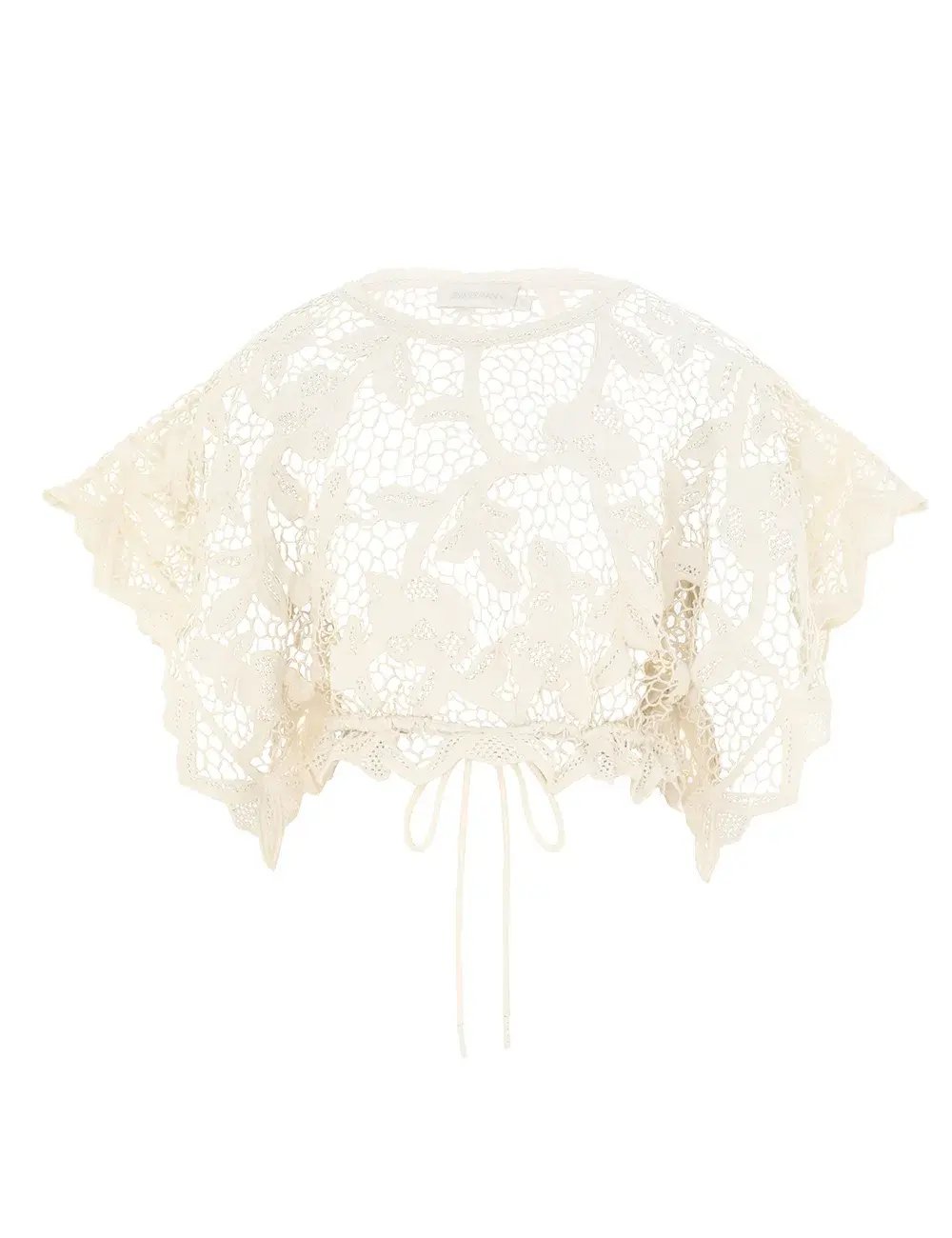 Zimmermann Golden Crochet Lace Top and Skirt Set Ivory Size 0 / AU 8 photo 4