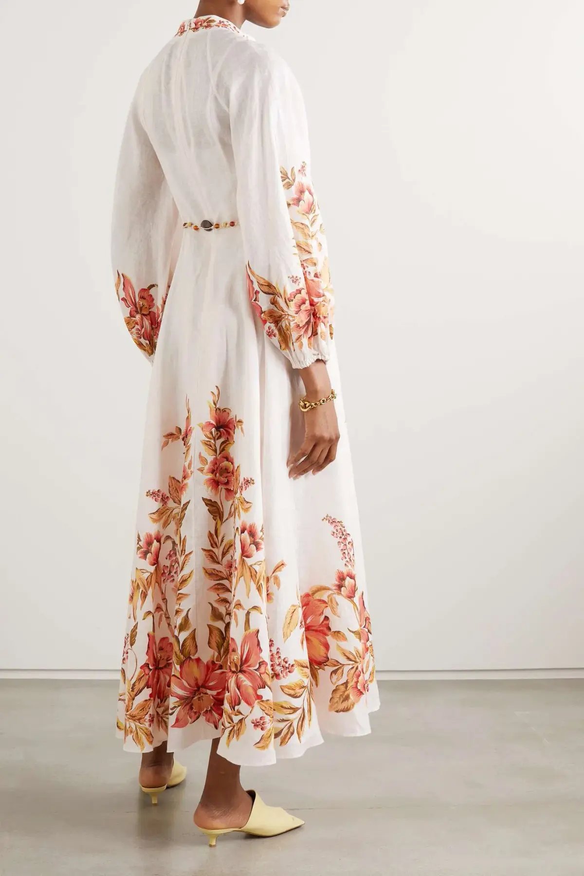 Zimmermann The Vacay Billow Long Dress in Peach Floral Size 4/Au 16 photo 9