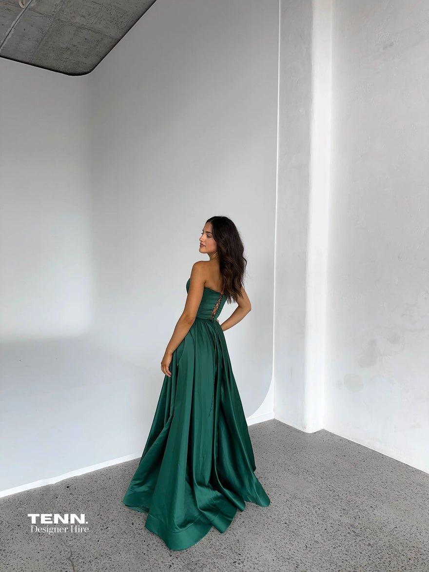 Lia Stublla Rosa Gown - Emerald Green photo 3