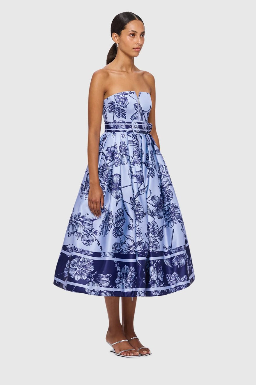 Leo Lin Norine Bustier Midi Dress - Hyacinth photo 2