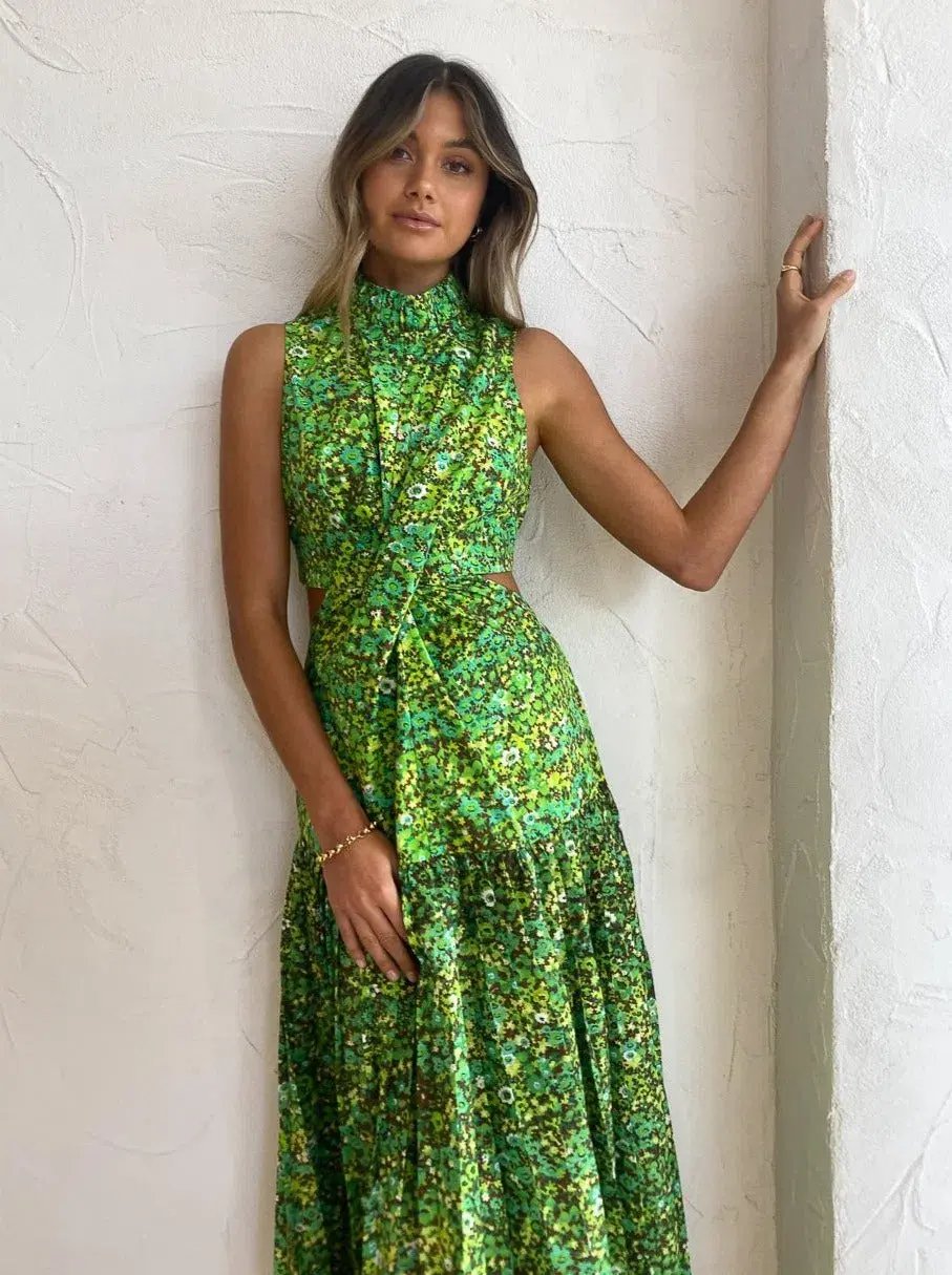 Alemais Phyllis Twist Front Dress Print Size 6 photo 3