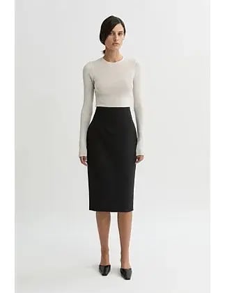 Willow Astrid Wool Pencil Skirt Black Size 6 photo 2