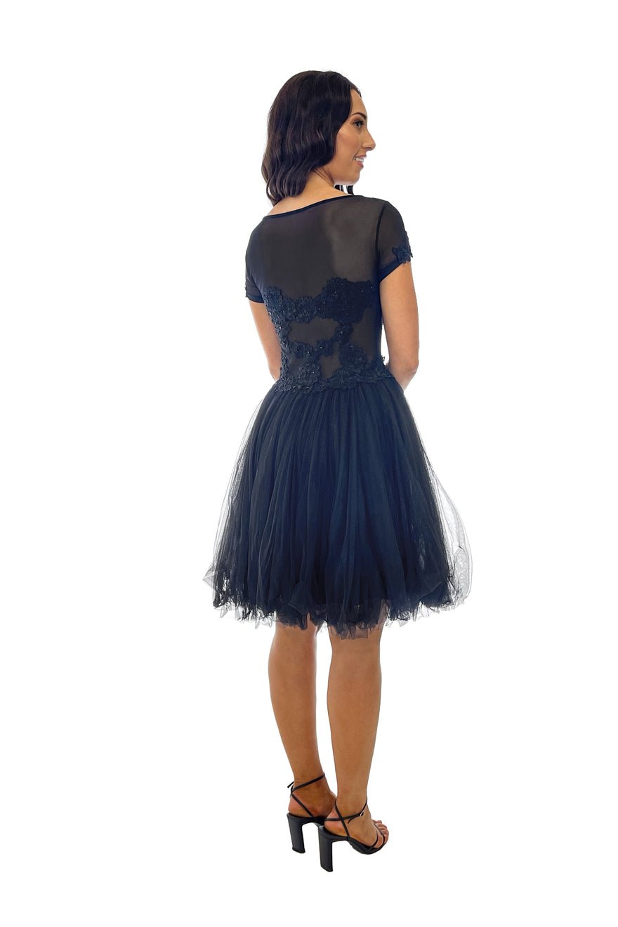 Jonte Designs Illusion Lace Dress - Black photo 2