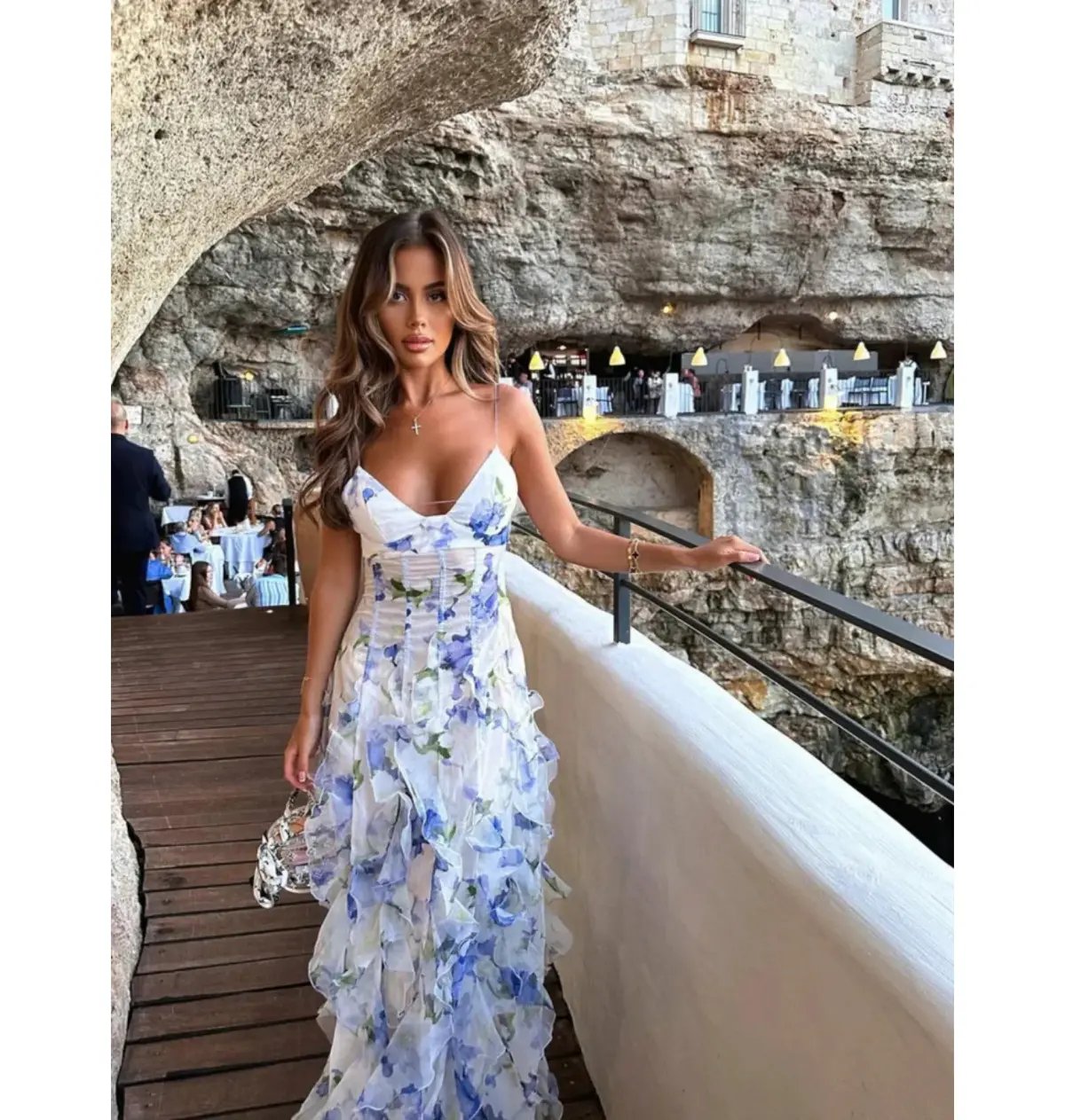 Menti Iris flower Maxi Dress Floral Size AU 12 photo 3