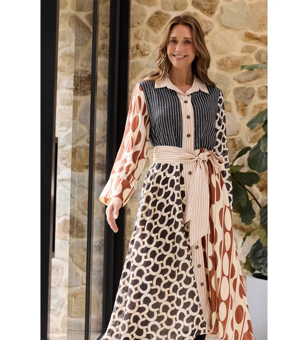 Brave + True Lucy Vienna Midi Dress Print Size M/AU 12 photo 3