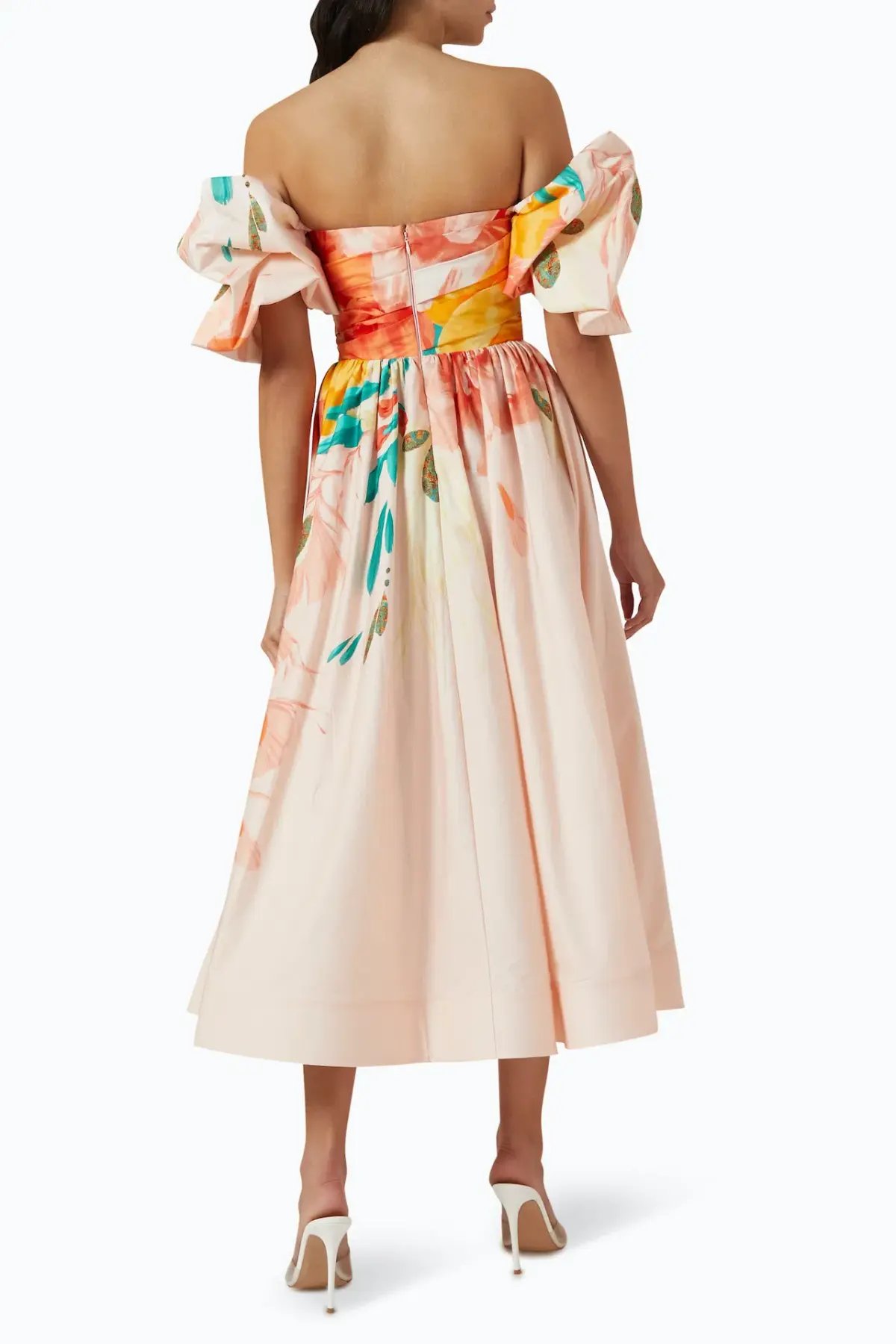 Leo Lin Maevis Midi Dress Euphoria Floral Print Size 10 photo 3