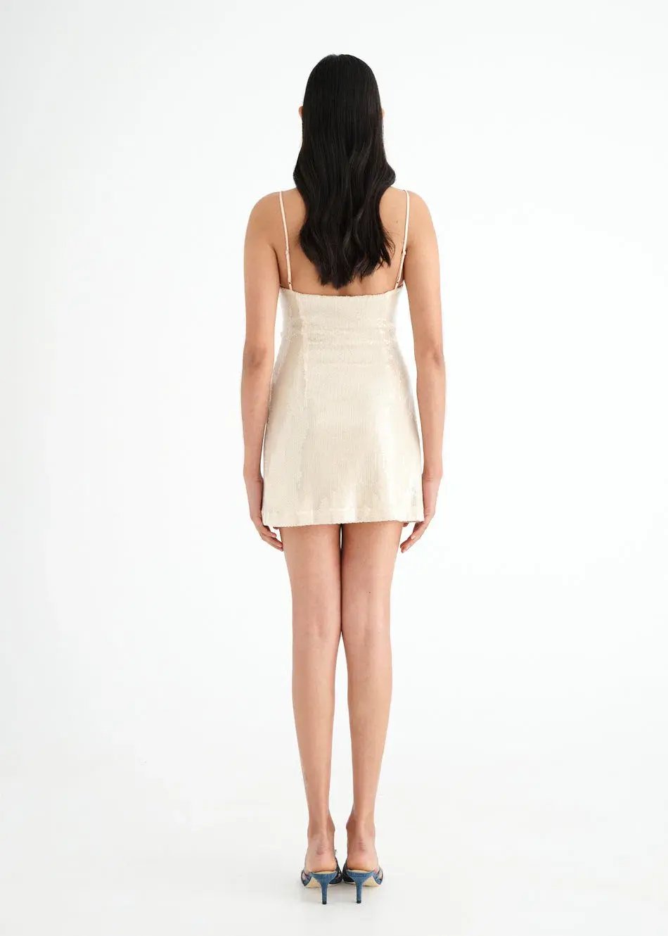 Benni Juliano Sequin Mini Dress Light Toffee Size 6 photo 2