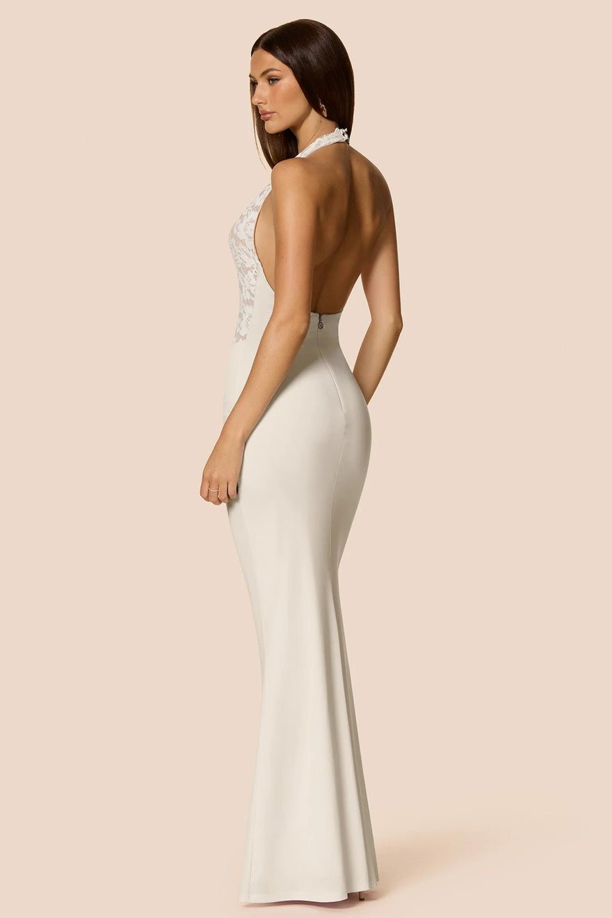 Nookie Lennox Halter Gown - White photo 3