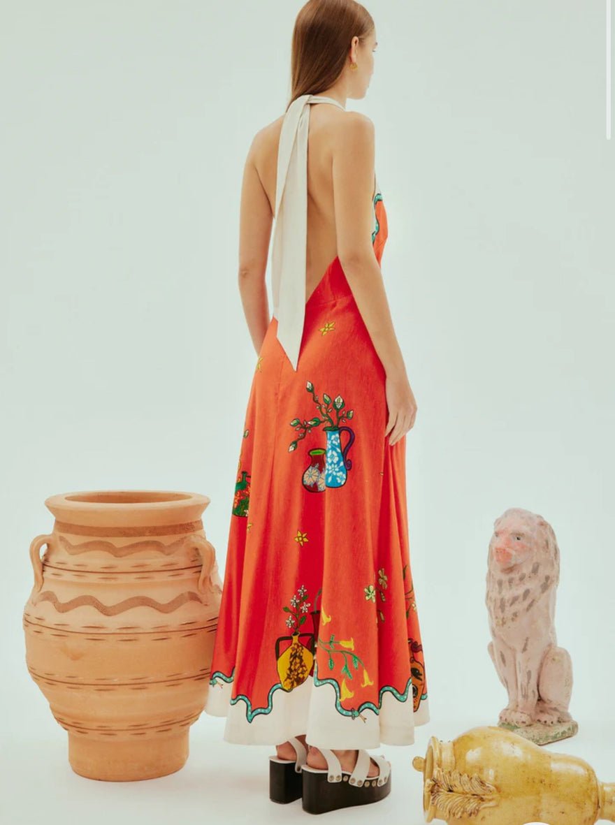 Alemais Rose Halter Dress photo 3