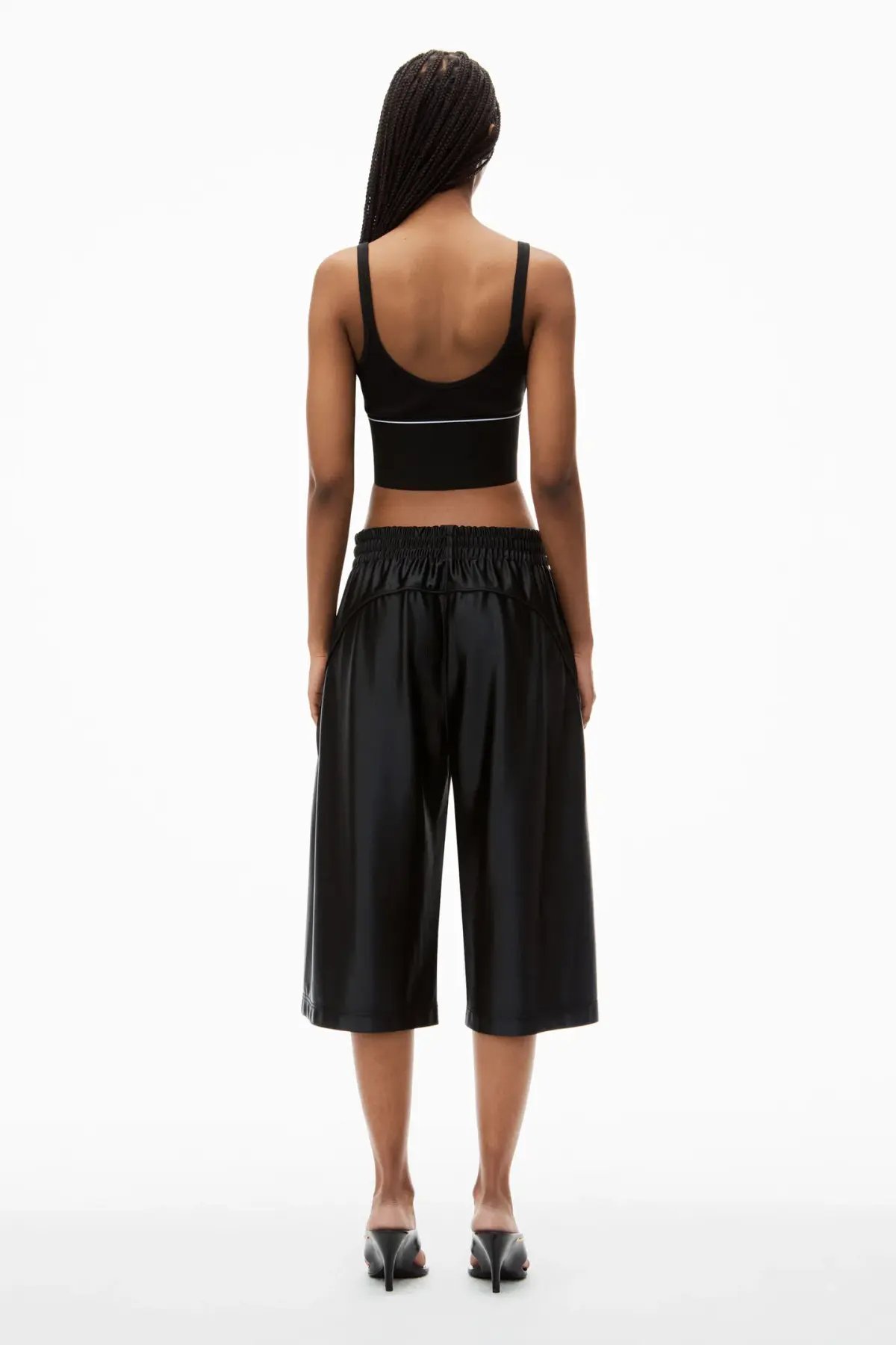 Alexander Wang Logo Elastic Bra in Black Ribbed Jersey Size S / AU 8 photo 3