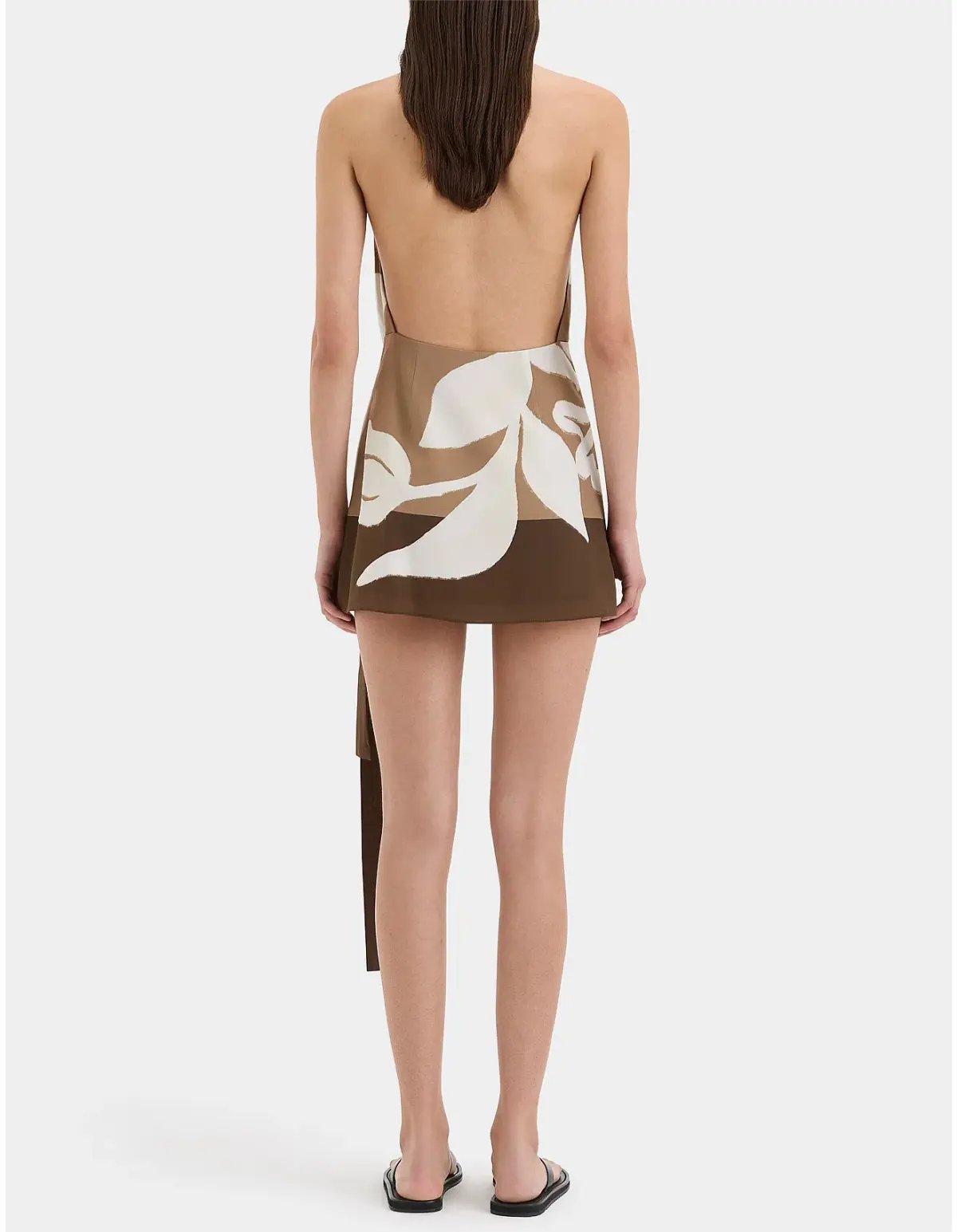 Sir the Label Portia Wrap Mini Dress Chocolate Sorrento Size 8 photo 3
