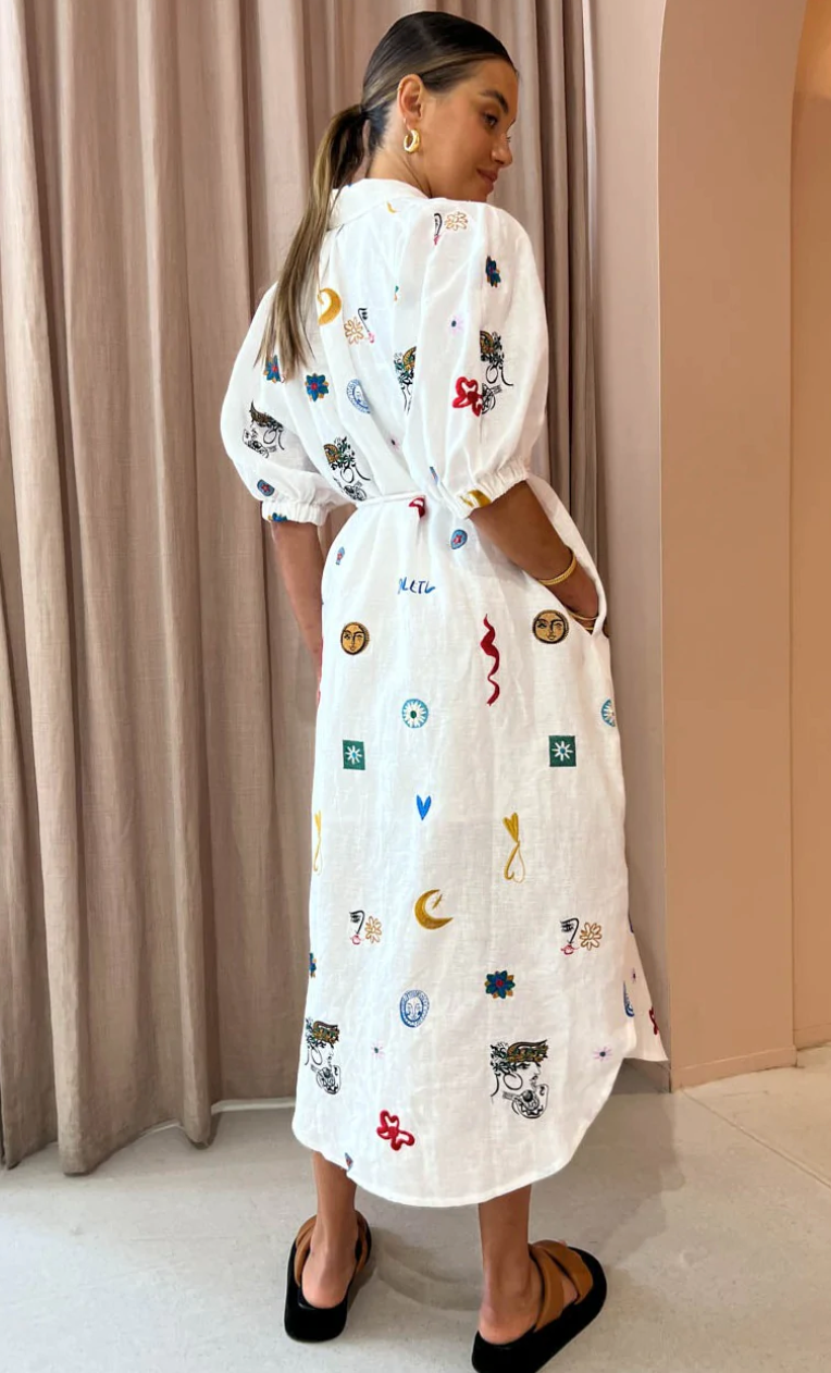 Alemais Soleil Embroided Linen Shirtdress photo 4