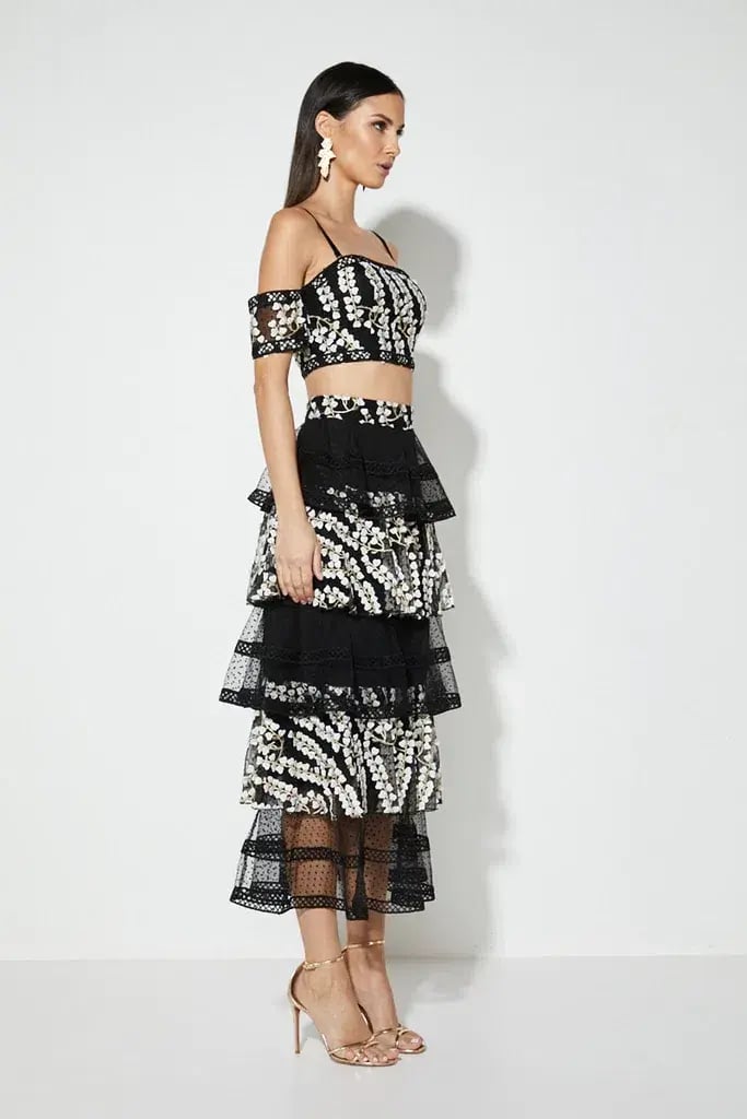 Mossman Night Blossom Skirt Print Size 8 photo 2
