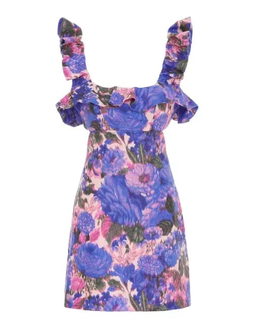 Zimmermann High Tide Frilled Mini Dress Floral Size 1 / Au 10 photo 5