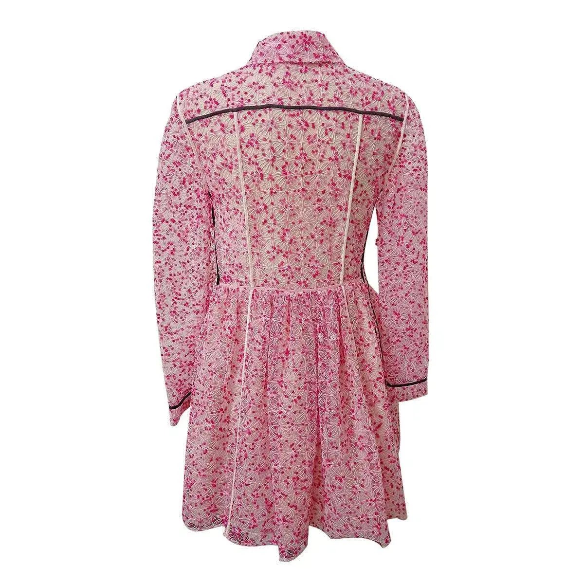 Fendi Embroidered Flower Dress Pink Size IT 40/AU 8 photo 4