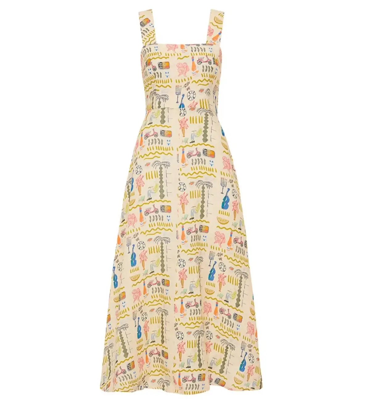 Palm Noosa Rosa Midi Dress in Verano Yellow Size AU 8 photo 5