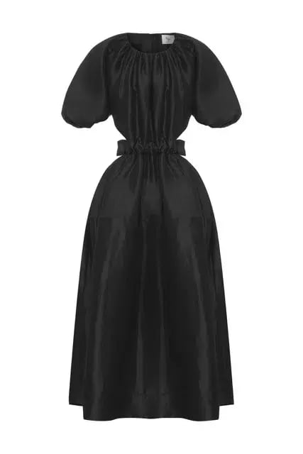 AJE -  Mimosa Cut Out Midi Dress Black - Size 12 photo 4