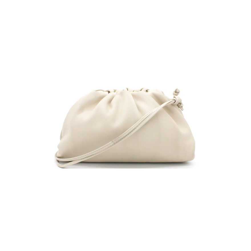 Bottega Veneta Mini Leather Clutch (white) photo 2