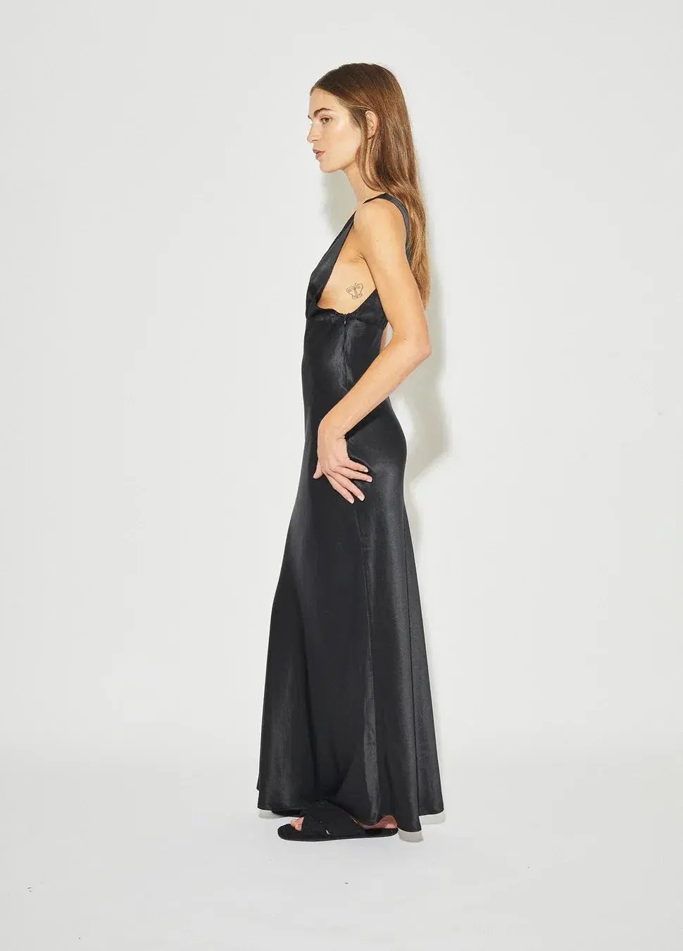 Maison Essentiele Vintage Maxi Dress Black Size 6 photo 2