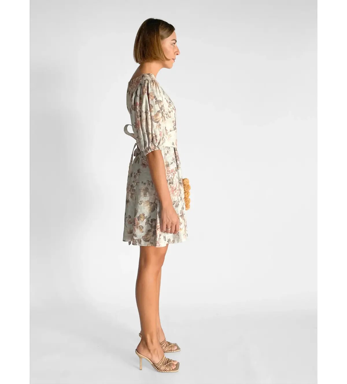 Zimmermann Fleeting Flip Mini Dress Mint Floral Size 12 photo 2