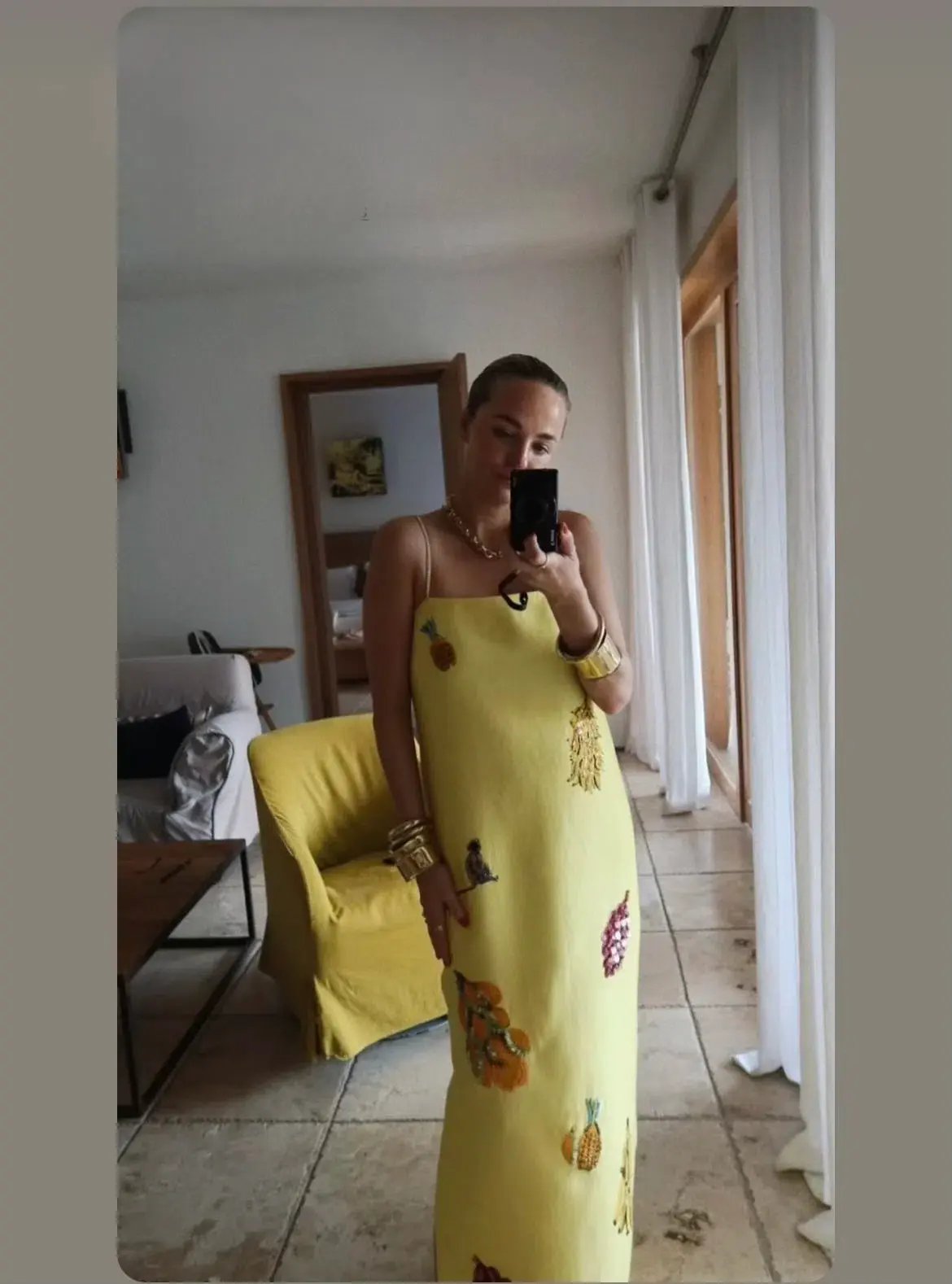 Alemais Diamond Dancer Midi Dress Yellow Size 6 photo 4