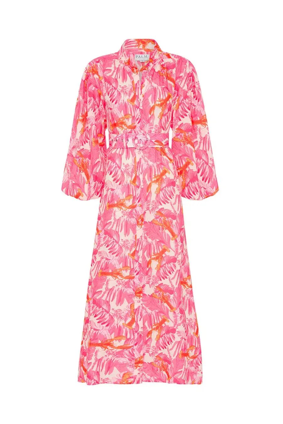 Palm Noosa Noddy Dress Pink Lobster Maxi Size AU 10 photo 3