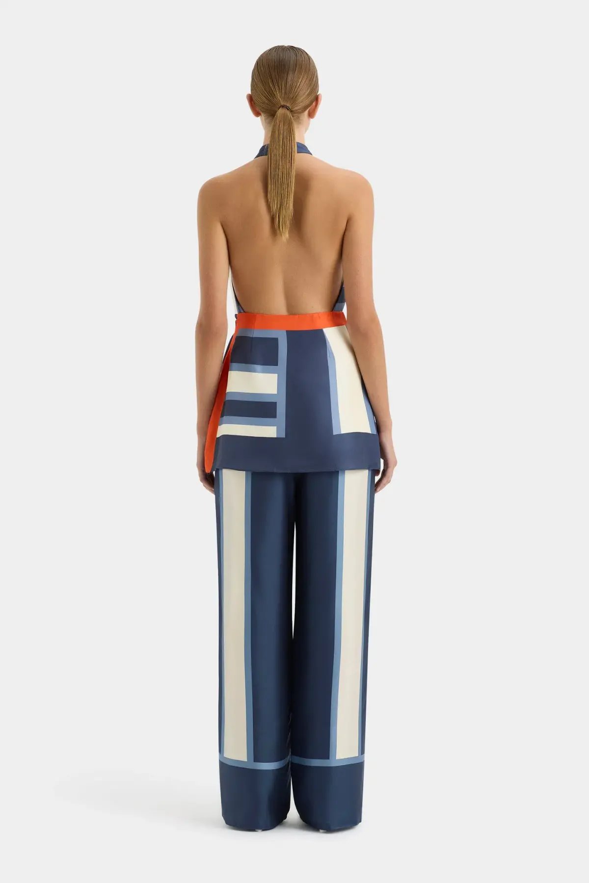 Sir the Label Dazed Wrap Halter Mini and Relaxed Pant Set in Studio Print Size 10 photo 2