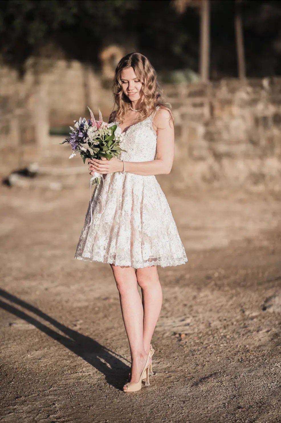 Sherri Hill 50656 Lace Mini Dress White Size 6 photo 6