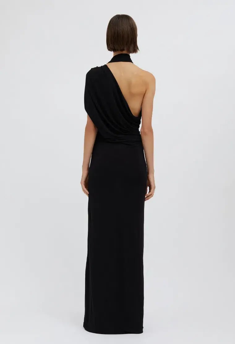 Christopher Esber Bezel Quartz Halter Dress Black Size 10 photo 2