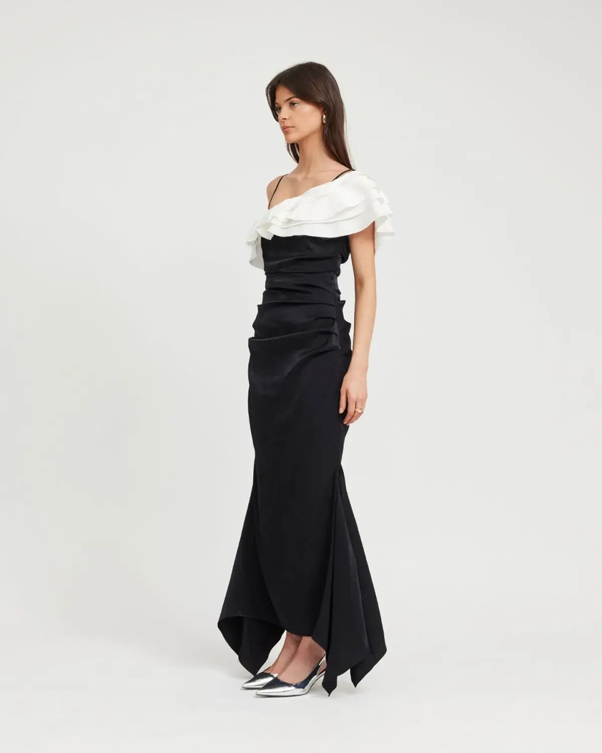 TOJHA Coralia Dress Black and White size 8 photo 3
