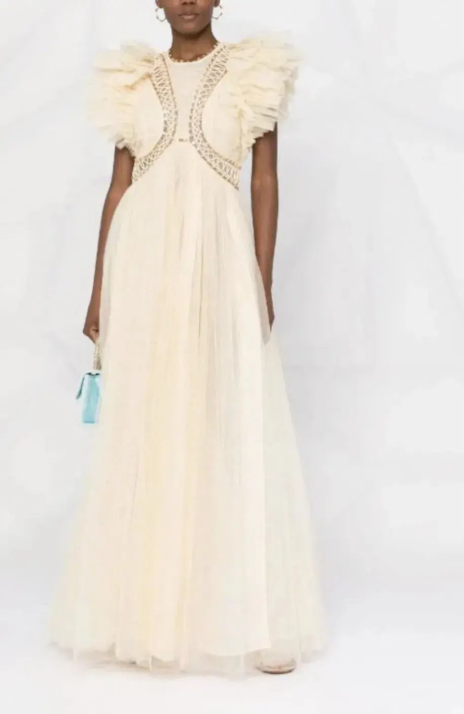 Zimmermann Dancer Glitter Tulle Dress Cream Size 0 (AU 8) photo 4
