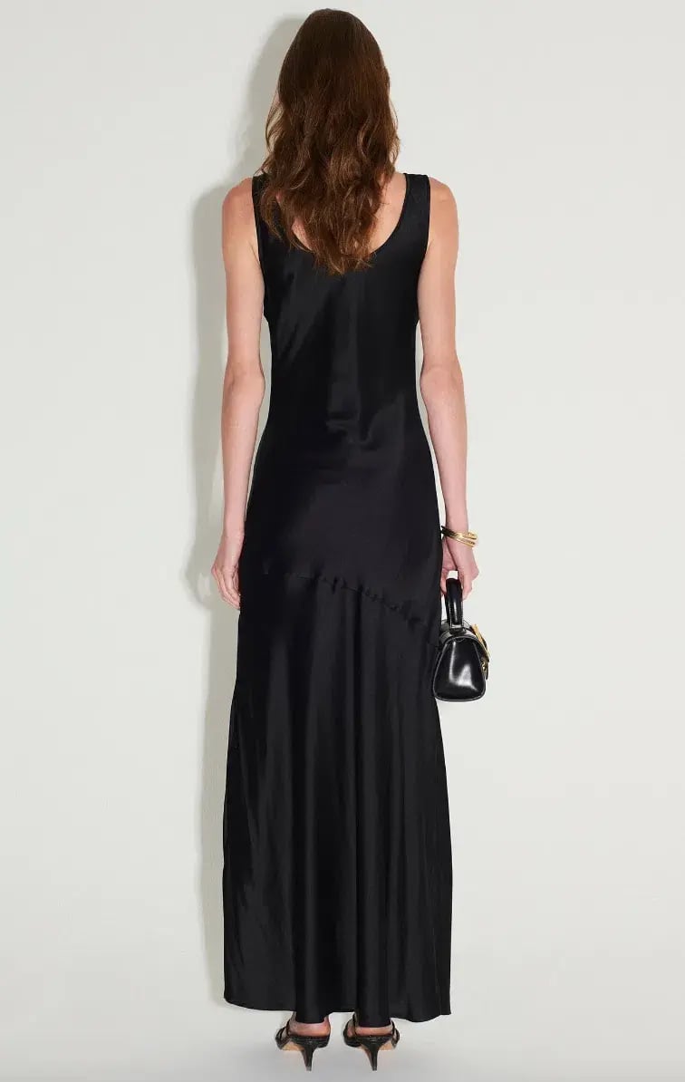 Hansen and Gretel Patricia Bias Cut Dress Black Size 12 photo 3