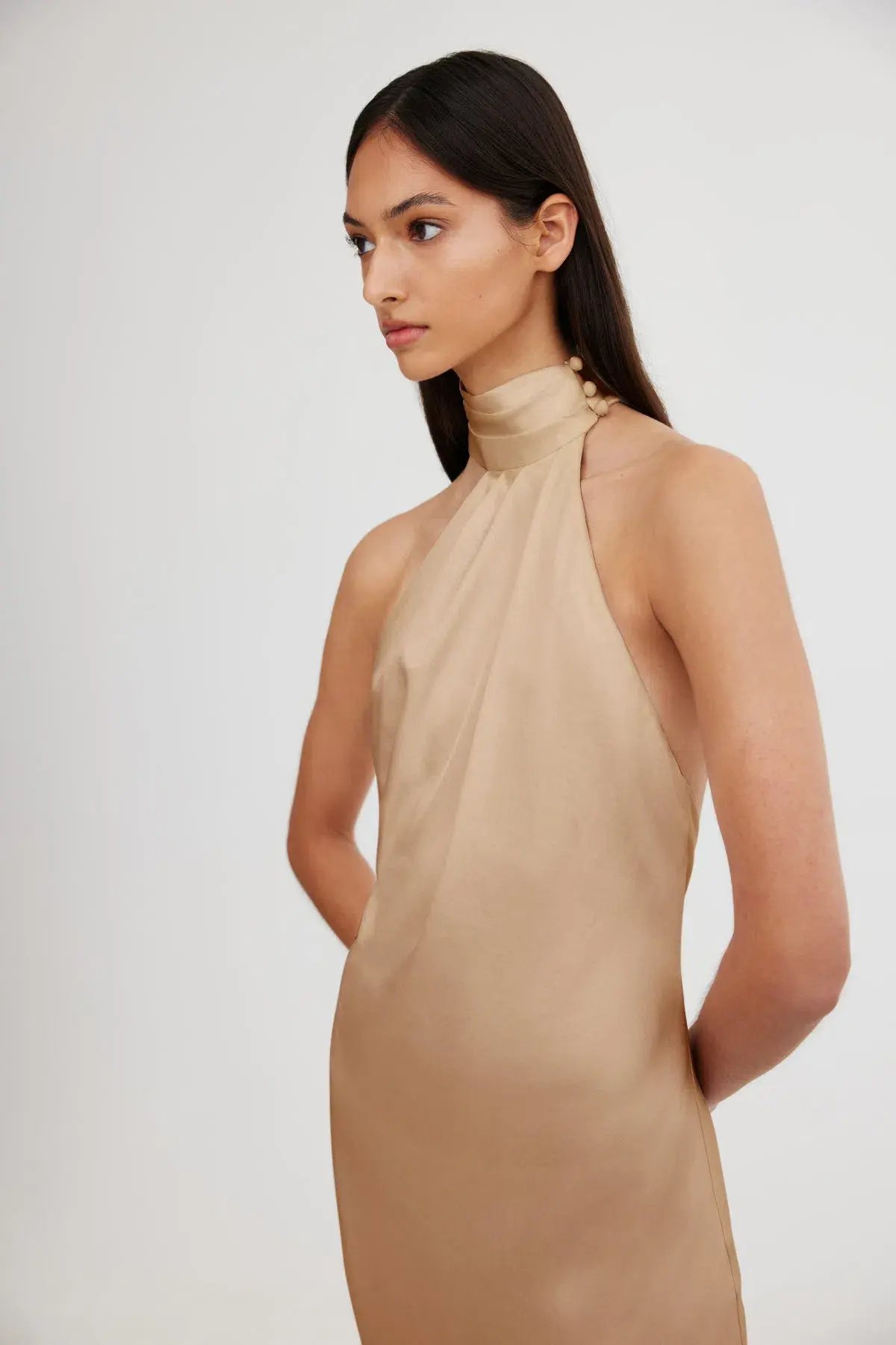 Significant Other Darcy Backless Dress Sand Size 8 photo 4