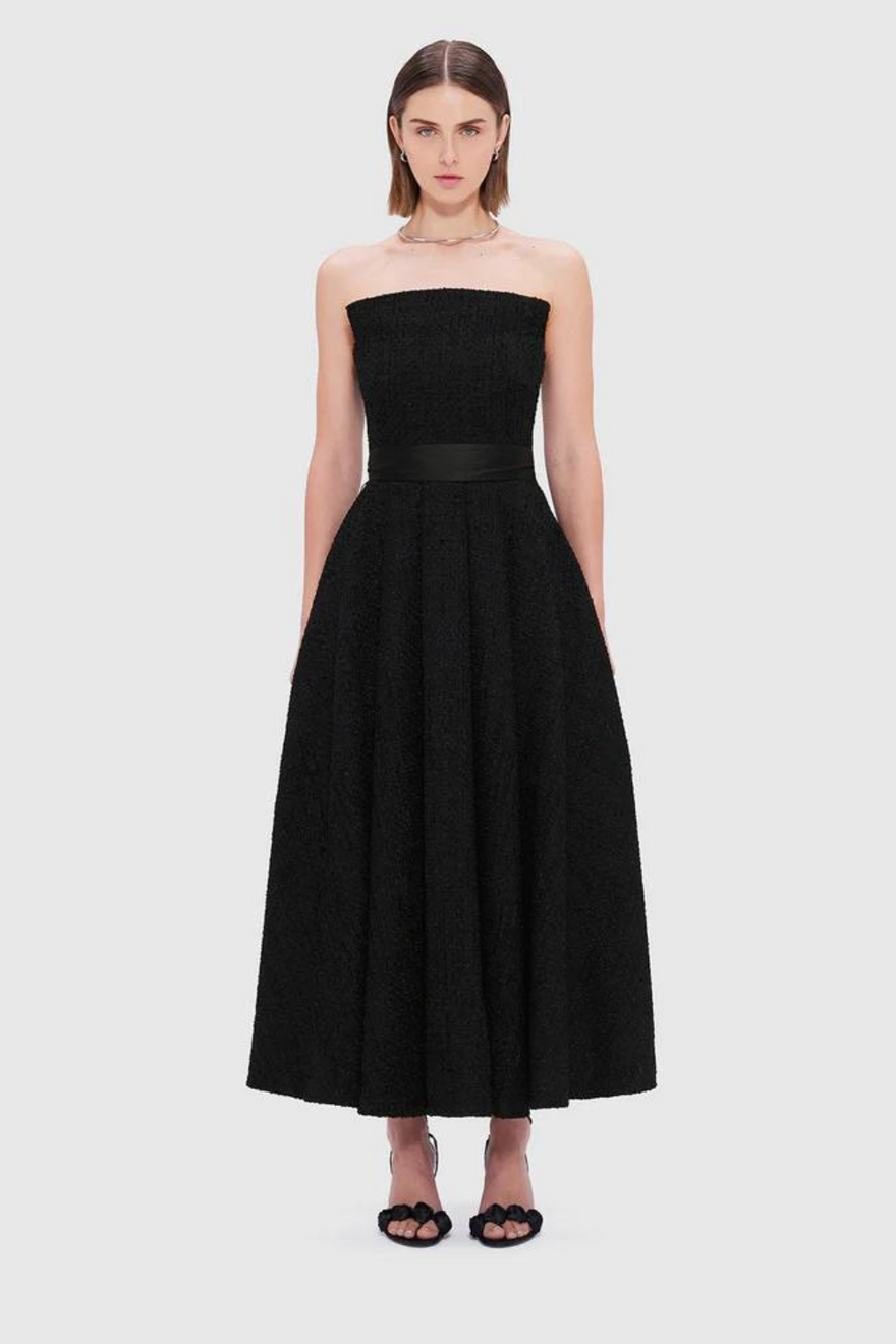 Leo Lin Angelica Tweed Bustier Maxi Dress photo 4