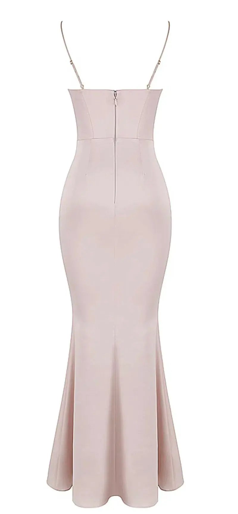 House of CB Olivette Crystal Satin Corset Maxi Dress Pink Size AU 14 photo 2