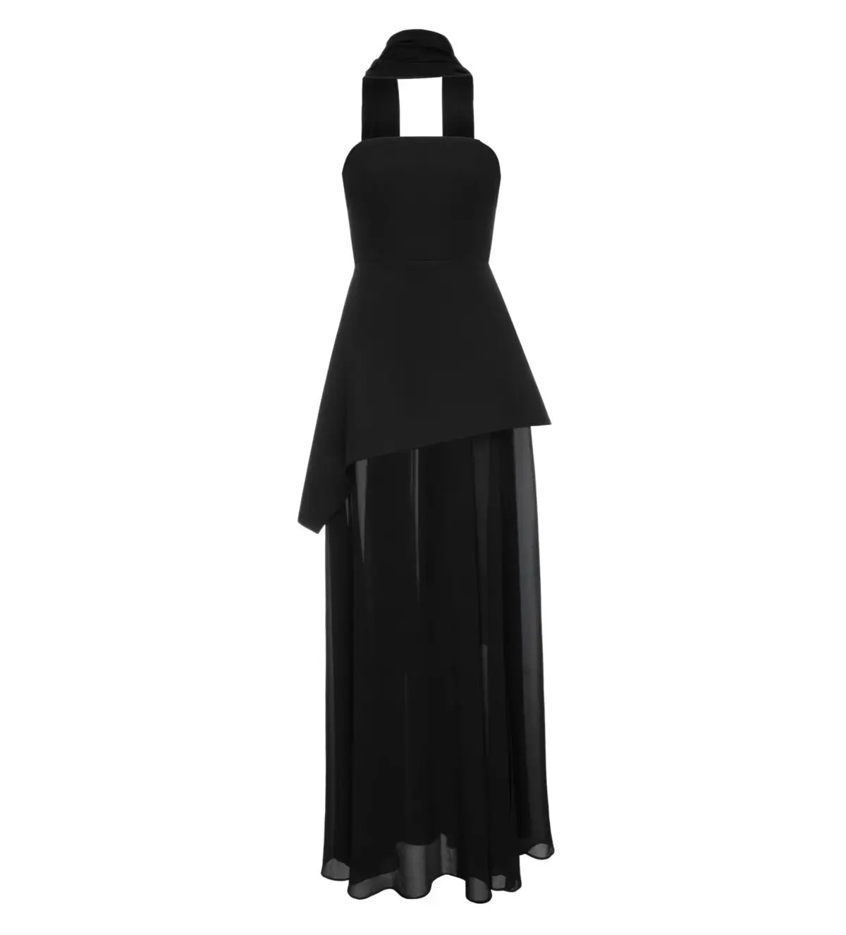 Matterstore Monaco Black Dress with Scarf Black Size 10 photo 4
