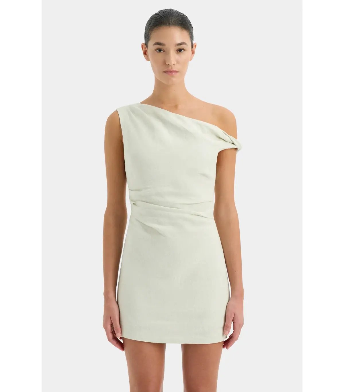 Sir the Label Iris Twist Mini Dress Light Sage Size AU 10 photo 2