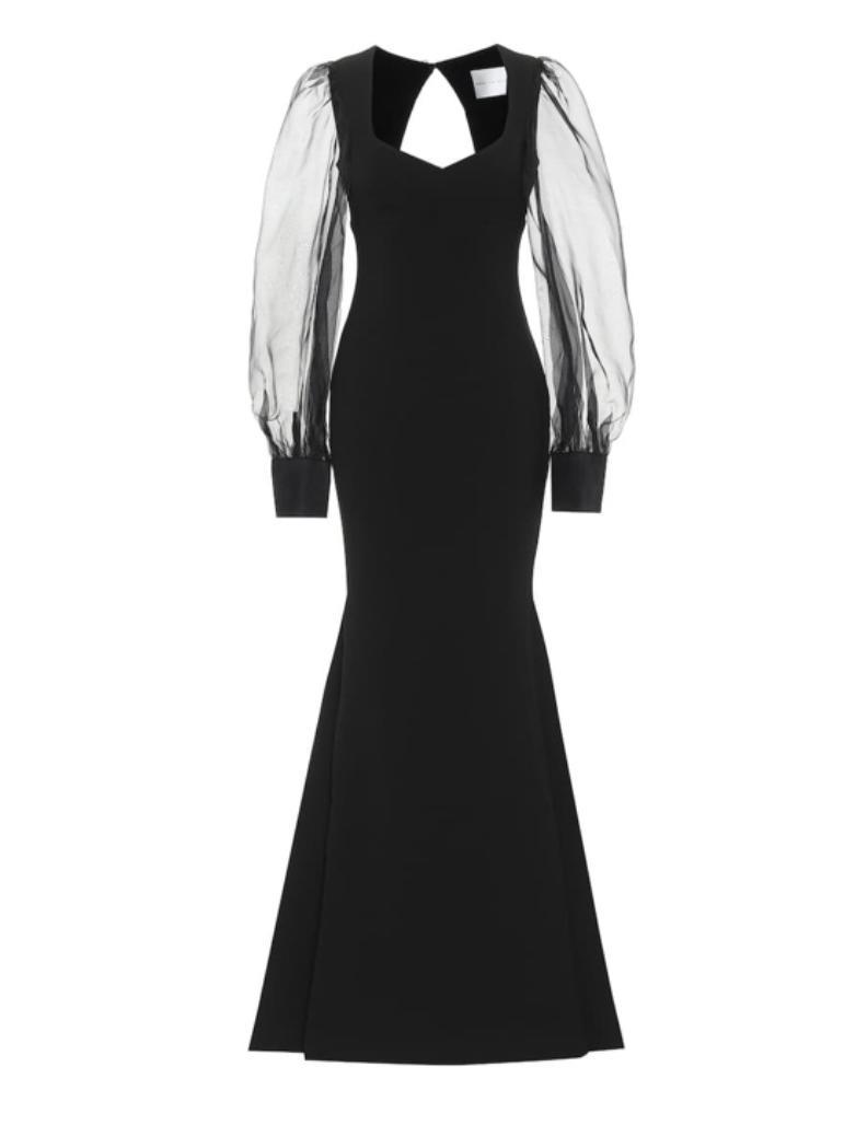 Rebecca Valance Barbie Cutout Gown Black Size 10 photo 2