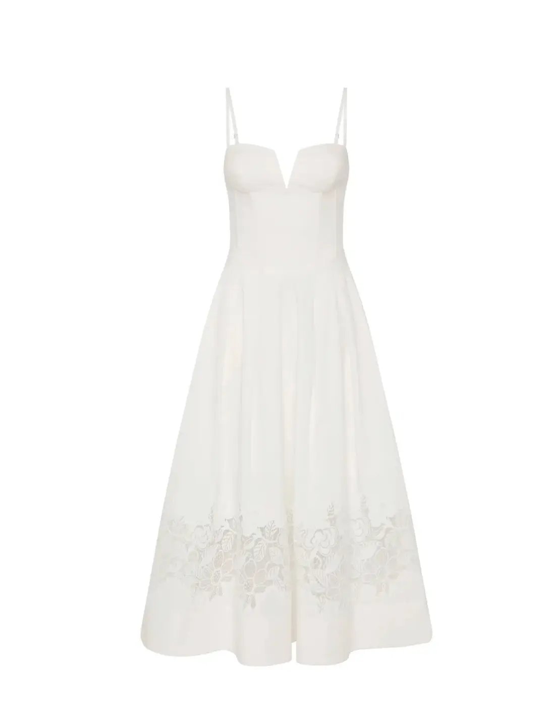 Rebecca Vallance Montreux Midi Dress White Size 12 photo 3