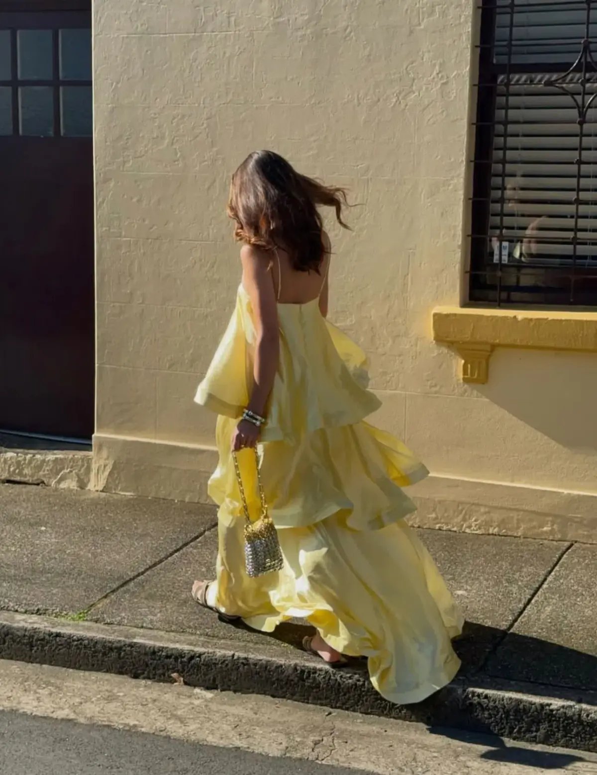 Elliatt Tilly Tiered Maxi Dress size S / 8 Butter Yellow photo 2