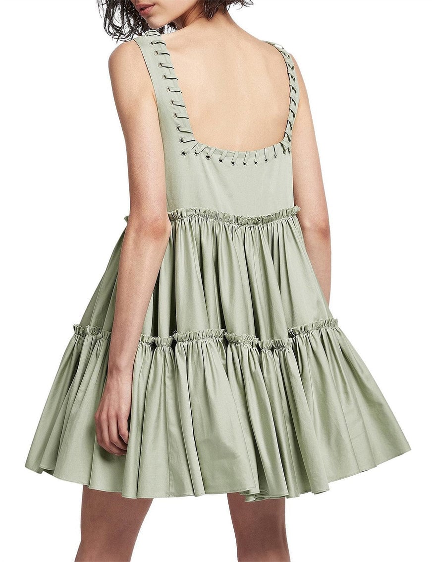Aje Hushed Mini Dress Green photo 4