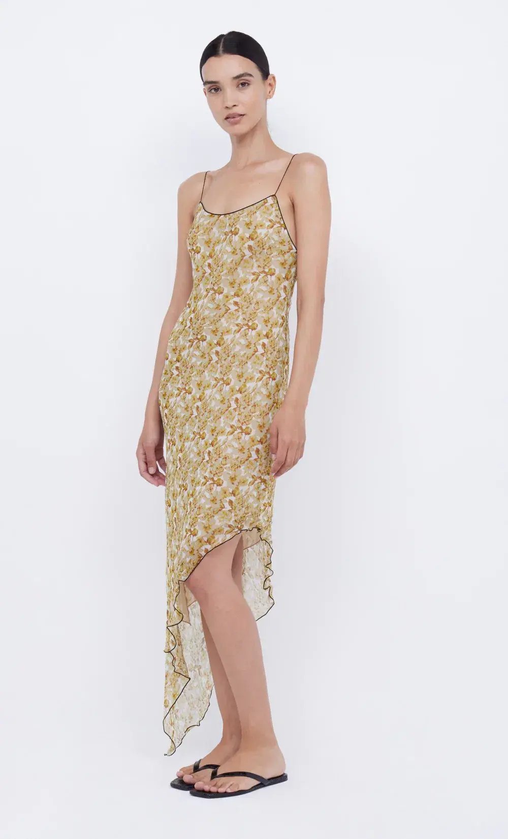 Bec & Bridge Florentine Asym Midi Dress Print Size 6 photo 3