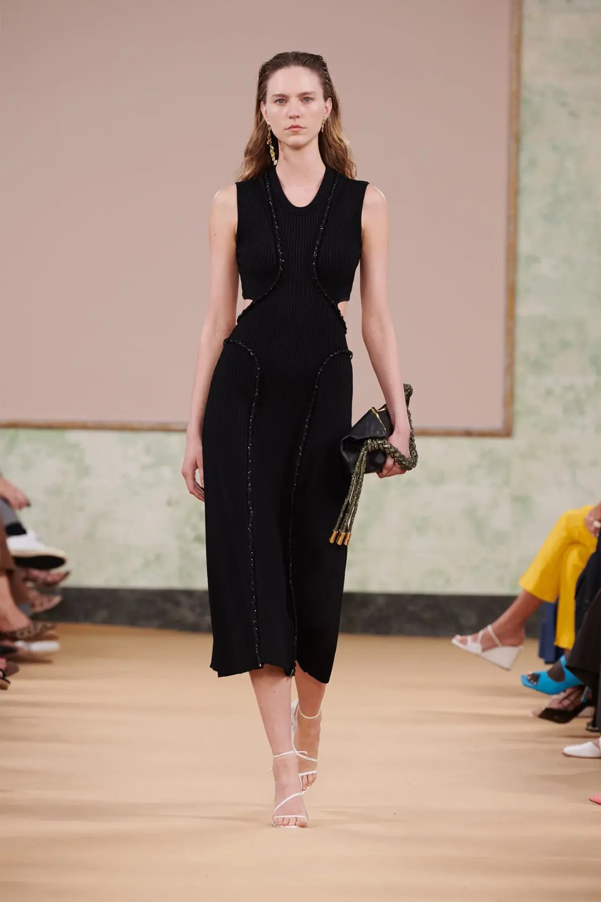 Aje Arp Cut Out Knit Midi Dress Black Size S / Au 8 photo 6